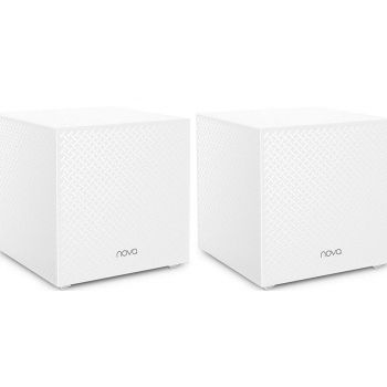 [Nova MW12-2] Tenda Nova AC2100 MW12 Whole Home Mesh Wi-Fi System Wireless Router, Tri-band, 3 Gigabit Ports, 4000sq² Wi-Fi Coverage, Easy Set Up, Work with Alexa, 300 Mbps, Wave 2 MU-MIMO, Pack of 2 | Nova MW12-2