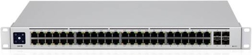 [USW-48-POE] Ubiquiti Networks UniFi USW-48-POE 48-Port Gigabit PoE+ Compliant Managed Switch, 104 Gbps Switching Capacity, 195W PoE Power, Layer 2 Management, -5 to 40°C Operating Temperature | USW-48-POE