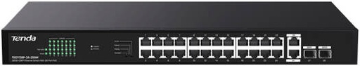 [TEG1128P-24-250W] Tenda 26GE+2SFP Ethernet Switch With 24-Port PoE Dedicated for SMB Networking & Surveillance, 41.7 Mpps Packet Forwarding Mode, 56 Gbps Switch Capacity | TEG1128P-24-250W