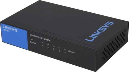 [LNK-LGS105-ME-RTL] LINKSYS LGS105 5-Port Business Desktop Gigabit Switch, Easy Plug & Play Connection, 1000 Mbps Speed | LNK-LGS105-ME-RTL
