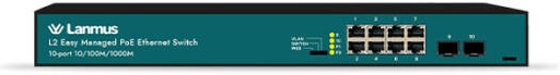 [LM-802FEMGP] Lanmus 8 Port Easy Managed PoE Switch, 10/100/1000Base-T PoE, 120W, 20 Gbps, Gigabit Easy Managed PoE Switch, Layer 2 Web Managed Network Switch | LM-802FEMGP