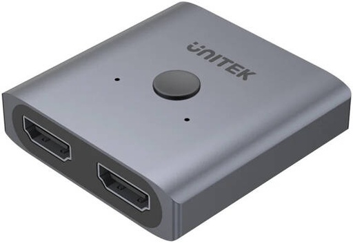[V1127A] Unitek 4K Aluminium HDMI 2.0 Switch 2-To-1 Bi-Directional, 4K Ultra-HD@60Hz Resolution, LED Indicator, Aluminum-Alloy Housing, Plug And Play, Space Grey | V1127A