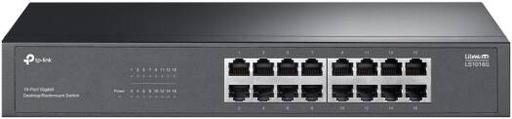 [LS1016G] tp-link 16-Port Gigabit Desktop/Rackmount Switch, Fanless Silent Operation, 32Gbps Switching Capacity, Energy-Efficient Technology, Plug & Play for Home & Office Networks | LS1016G