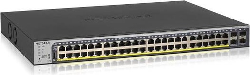 [netgear-52-port-poe-gigabit-ethernet-smart-switch-gs752tp-managed-optional-insight-cloud-management-48-x-poe-at-380w-4-x-1g-sfp-desktop-or-rackmount-and-limited-lifetime-protection] NETGEAR 52-Port PoE Gigabit Ethernet Smart Switch (GS752TP) - Managed, Optional Insight Cloud Management, 48 x PoE+ @ 380W, 4 x 1G SFP, Desktop or Rackmount and Limited Lifetime Protection
