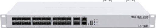 [CRS326-24S+2Q+RM] MikroTik CRS326 Cloud Router 1U Rackmount Switch, 640 Gbps Switching Capacity, 40G QSFP+ & 10G SFP+ Port, 252Mpps Fwd Rate, USB Type A, RJ45, SwitchOS, White | CRS326-24S+2Q+RM