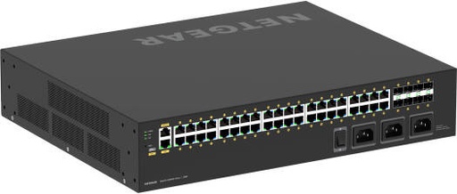 [GSM4248UX-100AJS] NETGEAR M4250 GSM4248UX 40-Port Gigabit PoE++ AV Switch, SFP+, 240 Gb/s Switching, 2880W Budget, 178.56 Mpps Fwd Rate, Black | GSM4248UX-100AJS