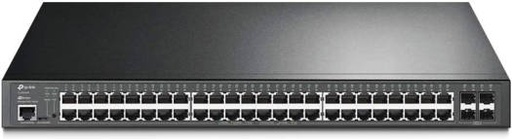 [TL-SG3452P] TP-Link 52 Port Gigabit L2+ Managed PoE Switch, 384W Power Budget, 48x RJ45 Ports, 4 x SFP Slots, PoE Auto Recovery, Omada SDN Integrated, IPv6, Static Routing, Black | TL-SG3452P