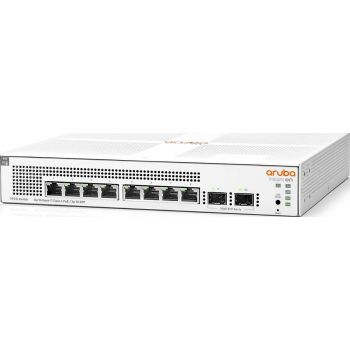 [JL681A] Aruba Smart Instant On 1930 8G Switch, RJ45 + 2x SFP Primary Ports, 124W Class 4 PoE, 10/100/1000Mbps Speed, 20 Gbps Capacity, White | JL681A