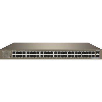 [TEG1050F] Tenda TEG1050F 48GE+2SFP Ethernet Switch, 12 Mb Large Buffer, Dual 6 kV Lightning Protection, 100Gbps Capacity, <48W Power Consumption | TEG1050F