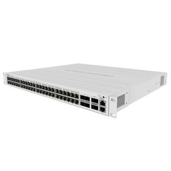 [CRS354-48P-4S+2Q+RM] Mikrotik CRS354-48P-4S+2Q+RM L3 PoE Network Switch, 48 Gigabit Ethernet PoE+ Ports (802.3af/at & Passive PoE), 4 10G SFP+, 2 40G QSFP+ Uplinks, 336 Gbps Switching Capacity | CRS354-48P-4S+2Q+RM