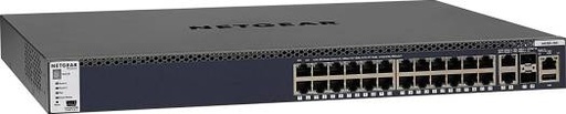 [GSM4328S-100AJS] NETGEAR ProSafe M4300-28G Managed Switch, 24 Ports, 128 Gb/s, 95.2 Mpps, 2 x 10G SFP+, 150W, Rackmount, USB | GSM4328S-100AJS