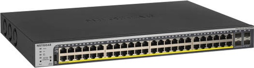 [GS752TPP-100AJS] Netgear ProSAFE GS752TPP 48-Port PoE+ Gigabit Managed Network Switch with SFP, 104 Gb/s Switching Capacity, 77.38 Mpps Fwd. Rate, 760W Power Budget, 48x Gb ETH PoE+ / 4xGb SFP / USB | GS752TPP-100AJS