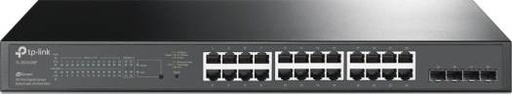 [TL-SG2428P] TP-Link JetStream 28-Port Gigabit Smart Switch with 24-Port PoE+, 250 W PoE Budget, Integrated into Omada SDN, Centralized Management, Robust Security Strategies, Black | TL-SG2428P