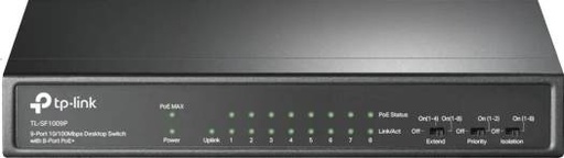 [TL-SF1009P] TP-Link 9-Port Desktop Switch with 8-Port PoE+ | TL-SF1009P