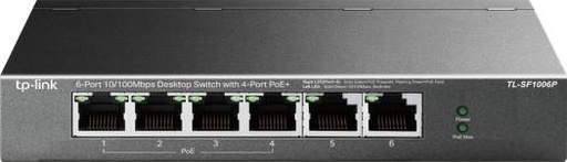 [TL-SF1006P] TP-Link 6-Port 10/100Mbps Desktop Switch with 4-Port PoE+ | TL-SF1006P