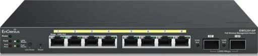 [EWS2910P] EnGenius EWS2910P 8 Gigabit 802.3af PoE Port Layer 2 Managed Switch, 2 SFP Ports, Centralized Network Management up to 50 EnGenius APs | EWS2910P