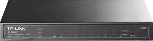 [TL-SG2210P] TP-Link JetStream 8-Port Gigabit Smart Switch with 8-Port PoE+, Fanless Design, 14.9 Mpps Forwarding Rate, 20 Gb/s Bandwidth, IEEE 802.1 / 802.2 / 802.3, Enhanced QoS Functionality, Black | TL-SG2210P