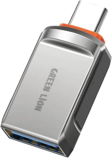 [green-lion-otg-adapter-usb-a-to-usb-c-wide-compatibility-impressive-speed-transmission-long-term-use-zinc-alloy-shell-120w-charging-480mbps-transfer-phonetabletlaptop-gray] Green Lion OTG Adapter USB-A To USB-C, Wide Compatibility, Impressive Speed Transmission, Long-Term Use, Zinc Alloy Shell, 120W Charging, 480mbps Transfer, Phone/Tablet/Laptop - Gray