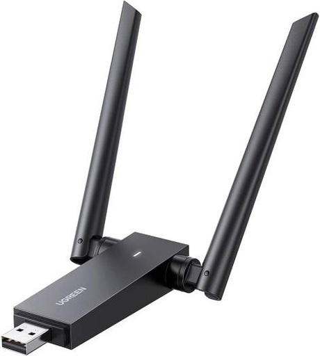 [50341] Ugreen AC1300 USB Wi-Fi Adapter, USB 3.0, 5dBi Dual Antennas, 2.4GHz/5GHz Up to 867Mbps, 5Gbps Data Transfer, WPA/WPA2/WEP Protection, Black | 50341