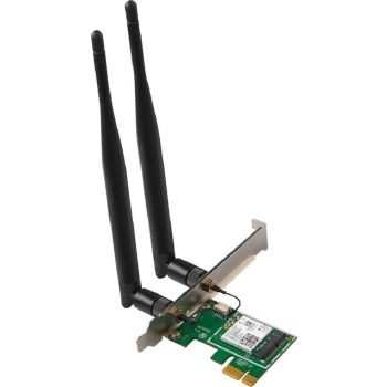 [E30] Tenda E30 AX3000 Wi-Fi 6 Bluetooth 5.0 PCIe Adapter, 2* Detachable 5dBi Antenna, <20dBm (EIRP) Transmission Power, 5GHzUp to 2402Mbps, 2.4GHz Up to 574Mbps Data Rate | E30