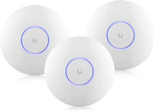 [U6-Pro-3] Ubiquiti Networks WiFi 6 Pro Dual-Band Access Point, WiFi 6, Up to 5373 Mb/s Total Throughput, 300+ Clients, 5 GHz (4x4 MIMO), 2.4 GHz (2x2 MIMO), Guest Isolation, 3 Pack, White | U6-Pro-3