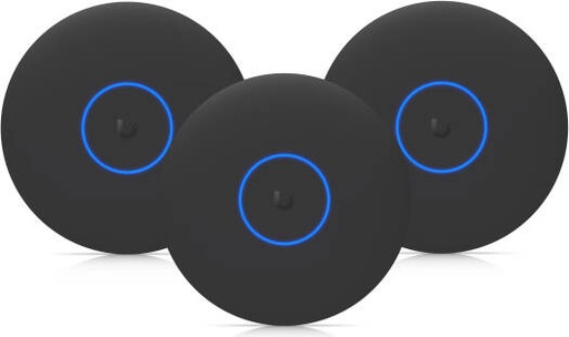 [U7-Pro-XGS-B-3] Ubiquiti U7 Pro XGS Access Point, Wi-Fi 7, 6GHz, 8 Data Streams, Powered By PoE++, Hotspot 2.0, Zero-Wait DFS, Internal Antenna, 1x 10GbE PoE+ RJ45 Port Interface, 3 Pack, Black | U7-Pro-XGS-B-3