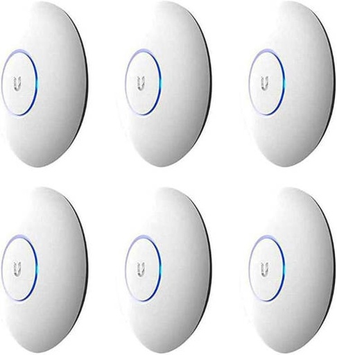 [UAP-AC-Pro-6] Ubiquiti UniFi AC Pro UAP-AC-PRO Ceiling-Mount WiFi 5 Access Point, Dual-Band 3x3 MIMO, 450Mbps 2.4GHz + 1300Mbps 5GHz, 2x Gigabit LAN, PoE Powered, Indoor/Outdoor, 6 Pack | UAP-AC-Pro-6