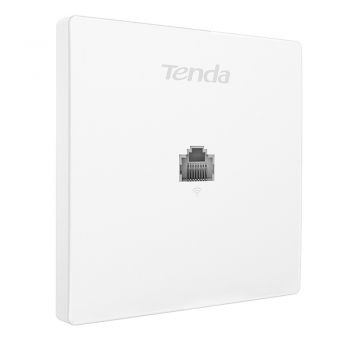 [W12] Tenda W12 AC1200 Wall Plate Access Point, Dual Band Gigabit PoE, 2*10/100/1000 BaseTX Port Interface, 2 Rooms Cover Range, White | W12