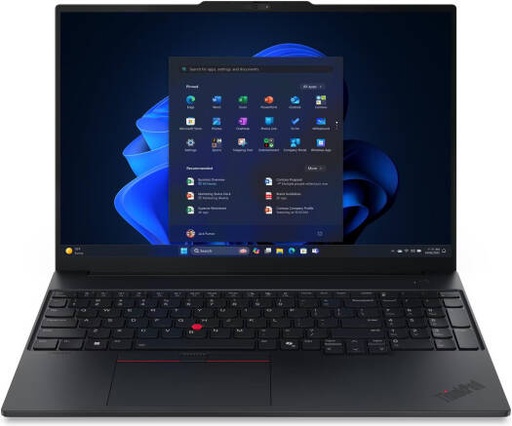 [21SR005MGR] Lenovo ThinkPad E16 Gen 3 Laptop, 16" WUXGA IPS Display, Intel Core Ultra 5 225U, 16GB RAM, 512GB SSD, Intel Graphics, English-Arabic K/B, Windows 11 Pro, Black | 21SR005MGR