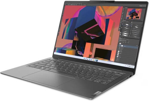 [83E0002GAX] Lenovo Yoga Slim 6 14IRH8 Laptop, 14" WUXGA OLED Display, Intel Core i5-13500H, 16GB RAM, 512GB SSD, Intel Iris Xe Graphics, English-Arabic Keyboard, Windows 11 home, Storm Grey | 83E0002GAX