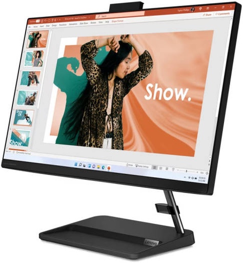 [F0GH00TTAX] Lenovo IdeaCentre AIO 3 24IAP7 Desktop Computer, 23.8" FHD IPS Display, Intel Core i5-12450H, 8GB RAM, 512GB SSD, GeForce MX550 2GB GPU, Wireless Mouse ENG-ARAB K/B, No OS, Black | F0GH00TTAX