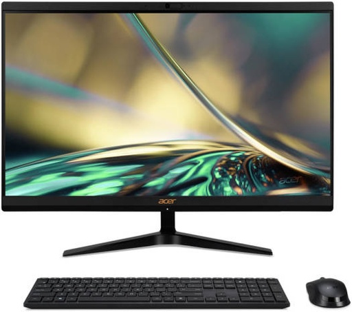 [DQ.BKMEM.002] Acer Aspire C24 1700 AIO Desktop PC, 23.8" FHD LCD Display, Intel Core i5-1335U Processor, 8GB RAM, 512GB SSD, Intel Iris Xe Graphics, ENG Wireless K/B & Mouse, No OS, Black | DQ.BKMEM.002
