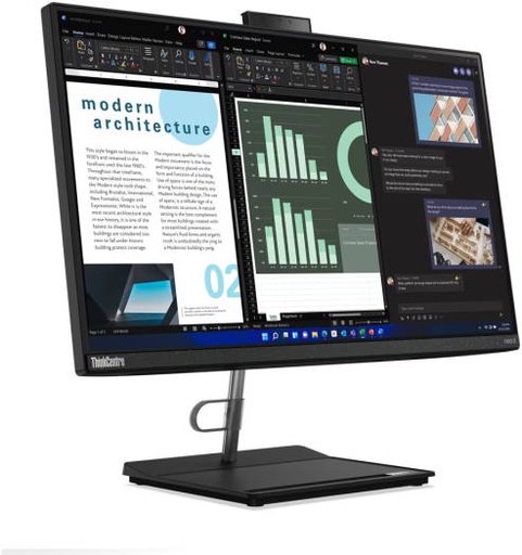 [12CE009GAX] Lenovo ThinkCentre Neo 30a 24 AIO Desktop PC, 23.8" FHD IPS Display, Intel Core i5-12450H, 8GB RAM, 256GB SSD, Intel UHD Graphics, USB Black Calliope Mouse & ENG-ARAB K/B, No OS, Black | 12CE009GAX