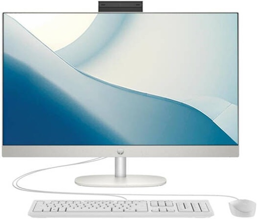 [24-cr0307nh] HP All-In-One 24-cr0307nh Desktop Computer, 23.8" FHD IPS Display, Intel Core i5-1335U, 8GB RAM, 512GB SSD, Intel Iris Xe Graphics, USB Wired Keyboard & Mouse, No OS, White | 24-cr0307nh