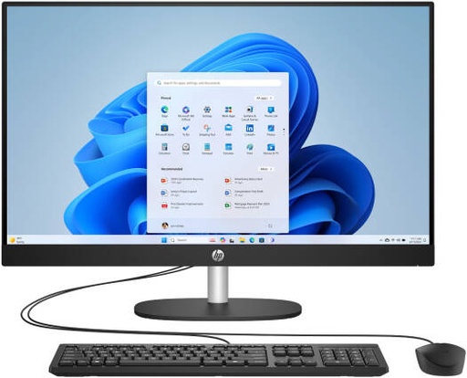 [D30C5EABH5] HP All-in-One AI 27-cr2042nh Desktop Computer, 27" FHD IPS Display, Intel Core Ultra 7 255U, 8GB RAM, 512GB SSD, Intel UHD Graphics, Wired Keyboard & Mouse, No OS, Black | D30C5EABH5