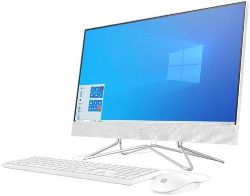 [9ED64AAABA] HP 24-DF0170 23.8" Multi-Touch All-in-One Desktop Computer, FHD 1920x1080, 10th Gen Intel Core i5-1035G1, 12GB RAM, 512GB SSD, DVD Burner, Intel UHD, Windows 10, Wired KB + Mouse, White | 9ED64AAABA