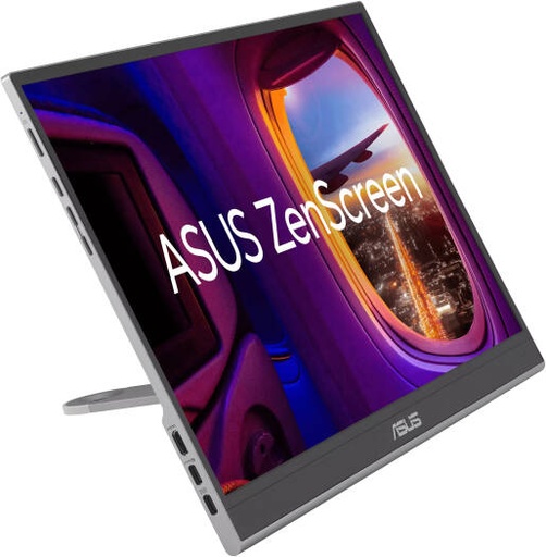 [90LM07SV-B02170] ASUS MQ16AHE ZenScreen OLED Portable Monitor, 16" FHD OLED Display, 60Hz Refresh Rate, 1ms (GTG) Response Time, Flicker-Free, GamePlus, 360° Kickstand, 1073.7M Display Colors, Silver | 90LM07SV-B02170