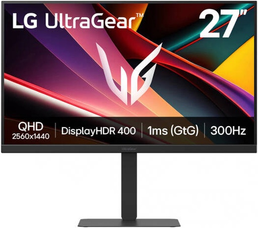[27G640A-B] LG UltraGear G6 Gaming Monitor, 27" IPS Display, QHD Resolution, 300Hz Refresh Rate, 1ms (GtG @ Faster) Response Time, AMD FreeSync Premium & NVIDIA G-Sync Compatible | 27G640A-B