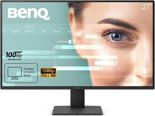 [GW2791] BenQ GW2791 Monitor, 27" IPS Display, FHD Resolution, 100Hz Refresh Rate, 5ms (GtG) Response Time, Flicker-free, Low Blue Light, ePaper, 16.7 Million Color Display, Black | GW2791