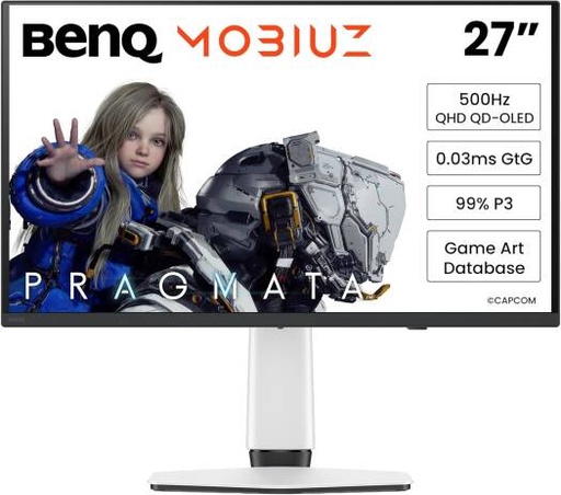 [EX271QZ] BenQ Mobiuz EX271QZ Gaming Monitor, 27" OLED Display, QHD Resolution, 500Hz Refresh Rate, 0.03ms (GtG) Response Time, AMD FreeSync Premium Pro, Graphene Film | EX271QZ