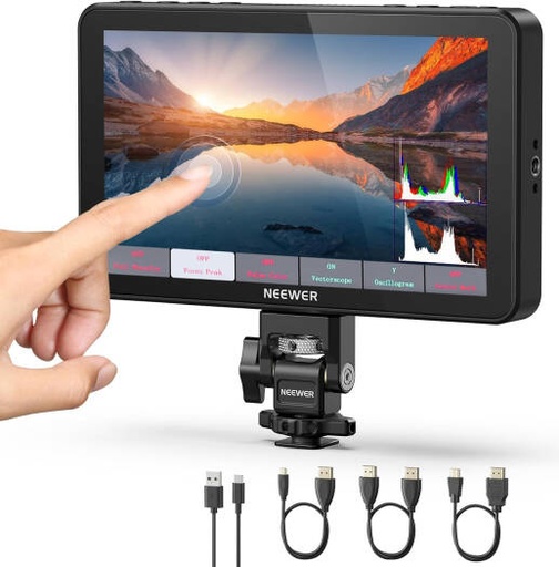 [F700] Neewer F700 7" FHD 1920x1080 Camera Field Monitor Waveform, Battery Included, HDMI On-Camera Monitor for DSLR & Mirrorless Video Production, Filmmaking, Vlogging & Live Streaming, Black | F700