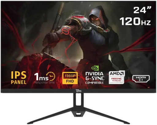 [TM24120FAE] Twisted Minds ECO Gaming Monitor, 24" FHD IPS Display, 120Hz Refresh Rate, 1ms Response Time, Anti Glare Screen, Nvidia G Sync Compatible, Built in Speakers, Black | TM24120FAE