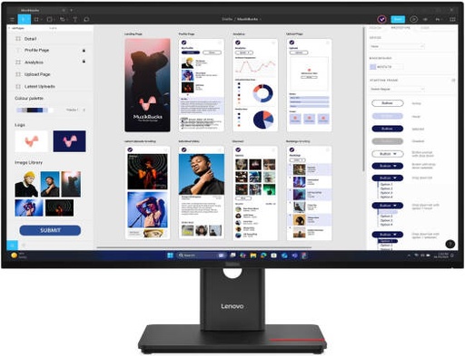 [64B0GAT1UK] Lenovo ThinkVision T32UD-40 Monitor, 32" IPS Display, 4K UHD Resolution, 60Hz Refresh Rate, 4ms (GtG Extreme) Response Time, 1.07 Billion Color Support, Black | 64B0GAT1UK