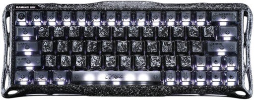 [V60-Pro] GravaStar Mercury V60 Pro Deluxe Edition Wired Mechanical Keyboard, 60% Layout, UFO Magnetic Gaming Switch, Hot-Swappable, 5-Layer Acoustic Foam, True 8kHz Polling Rate, Cyber Frost Black | V60-Pro