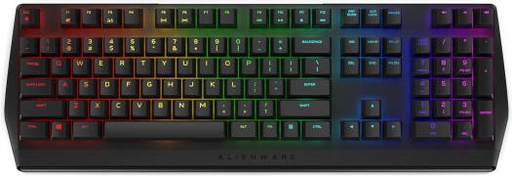 [AW410K-WW] Dell Alienware AW410K RGB Mechanical Gaming Keyboard, English Layout, CHERRY MX Brown, Anti-Ghosting/N-Key Rollover, Fully Programmable Keys, Numeric Keypad, Black | AW410K-WW