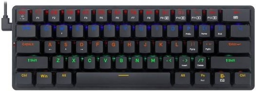 [K615P-KBS] Redragon Elise Pro K615P-KBS Mechanical Keyboard, Blue Key Switches, Hot-Swappable, Tri-Mode Connectivity BT5/2.4GHz Dongle/USB-C Cable, English Layout, 1600mAh Battery, Black | K615P-KBS