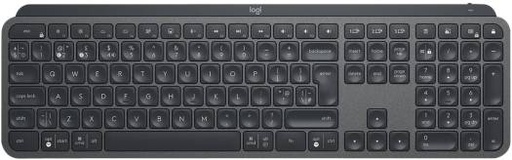[920-010251] Logitech MX Keys Advanced Wireless Keyboard, For Business, 10m Range, Bluetooth or USB Receiver Connectivity, Perfect Stroke Keys, Compatible With macoS / Linux / Android / iOS, Graphite | 920-010251