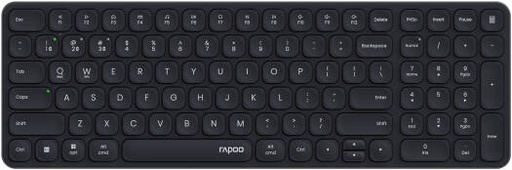 [E9350L] Rapoo E9350L Ultra-Slim Multi-Mode Wireless Keyboard, 99-\Key English Layout, Aluminum Alloy Frame, One-Click Switch, FN Multimedia Hotkeys, Bluetooth 4.0, 5.0 & 2.4GHz, Dark Grey | E9350L