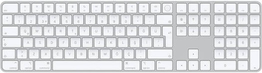 [MK2C3TX/A] Apple Magic Keyboard, With Touch ID And Numeric Keypad, Mac Compatible, Wireless Bluetooth Connectivity, Lightning to USB Type-C Cable, Rechargeable Battery, Turkish Q Layout, Silver | MK2C3TX/A