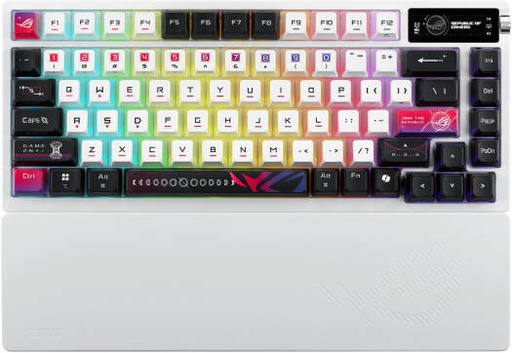 [90MP044F-BKCA30] ASUS ROG Azoth X Gaming Keyboard, ROG NX Snow V2 Switch, Hot-Swappable Switches, Tri-Mode Connectivity, Anti-Ghosting N-Key Rollover, English-Arabic Layout, White | 90MP044F-BKCA30